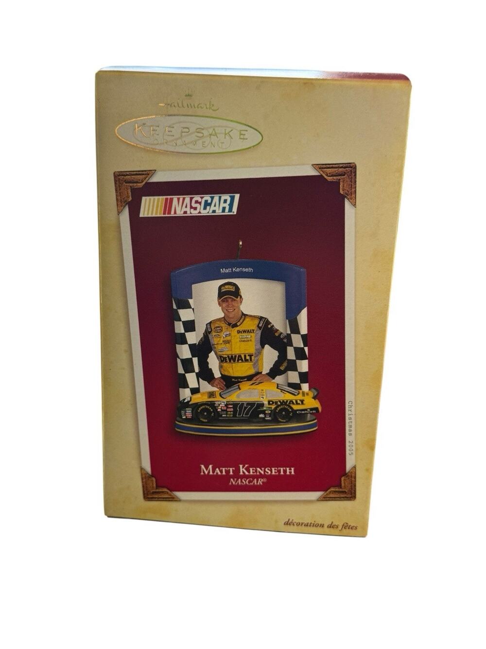 Vintage 2005 Matt Kenseth NASCAR Hallmark Keepsake Christmas Tree Ornament Y2K